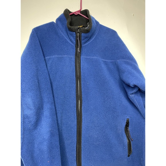 REI Full Zip Fleece Sweater Size Large Blue Outdoors Hiking - Picture 1 of 9